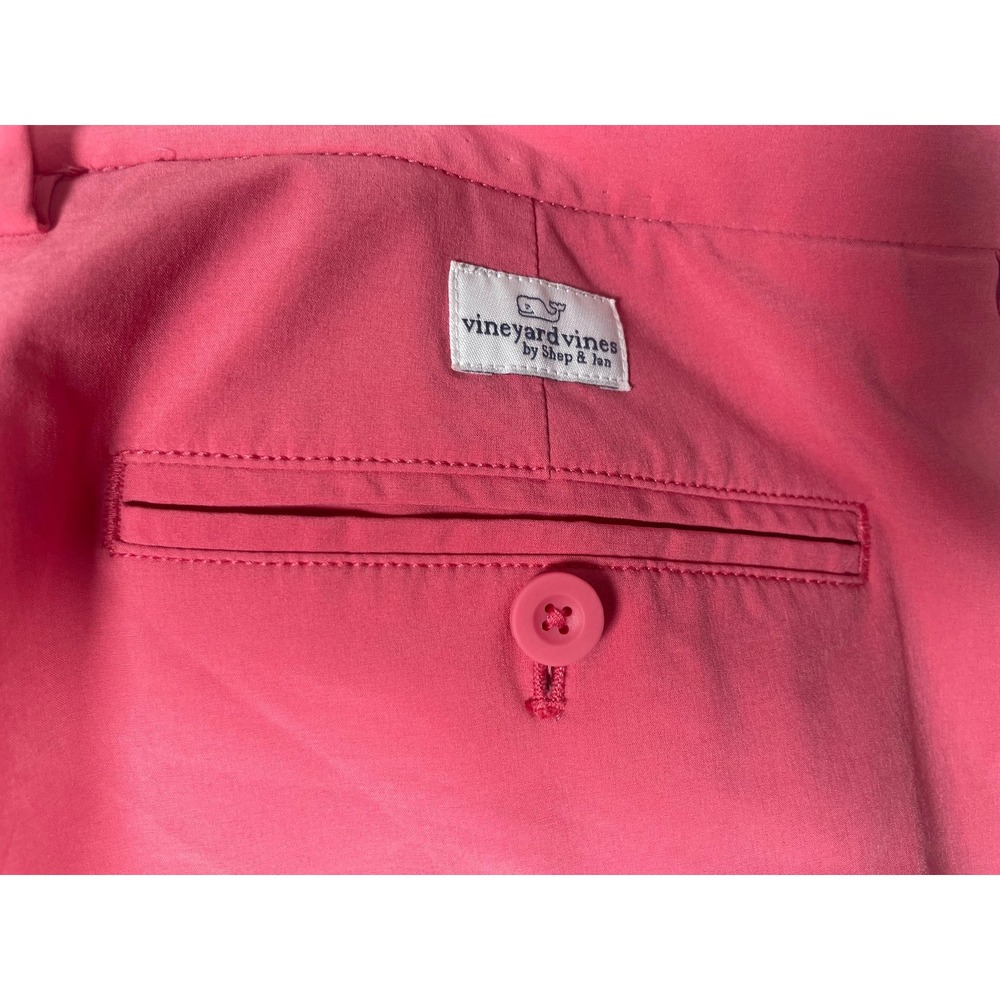 Vineyard Vines Performance Breaker Shorts Mens 38 Pink Stretch Golf Casual 9in - Picture 4 of 5